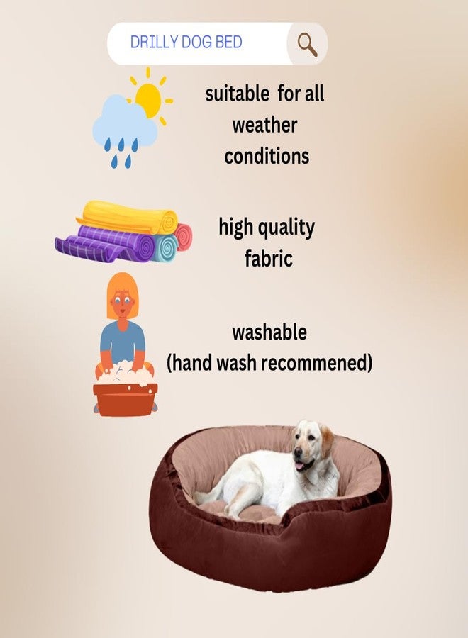 DRILLY First Class Fur 4XL Dog Bed for Extra Large Dogs Washable-Orthopedic Big Dog Beds | Big Breed | | Giant Human Dog Bed__, (4XL) - Image 5